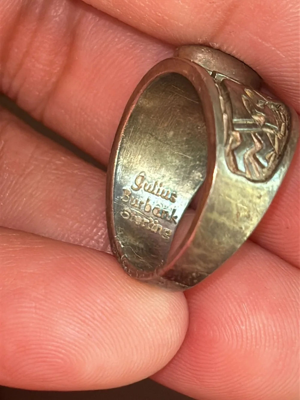 Julios Burbank Sterling Silver Ring Opal
